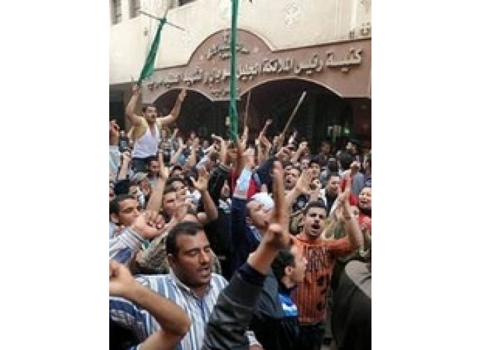 Copti in protesta Copti in protesta